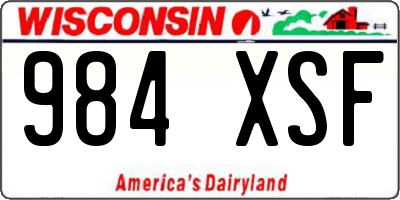 WI license plate 984XSF