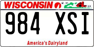 WI license plate 984XSI