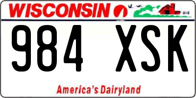 WI license plate 984XSK