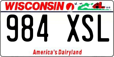 WI license plate 984XSL