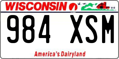 WI license plate 984XSM