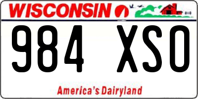 WI license plate 984XSO