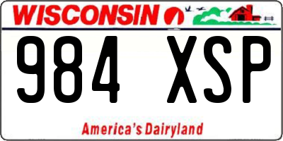 WI license plate 984XSP
