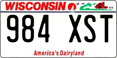 WI license plate 984XST