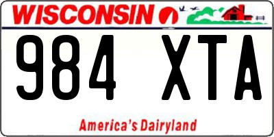 WI license plate 984XTA