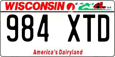 WI license plate 984XTD