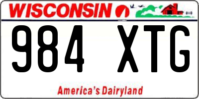 WI license plate 984XTG