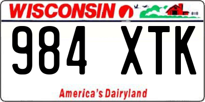 WI license plate 984XTK