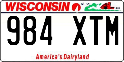 WI license plate 984XTM