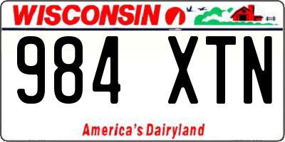 WI license plate 984XTN