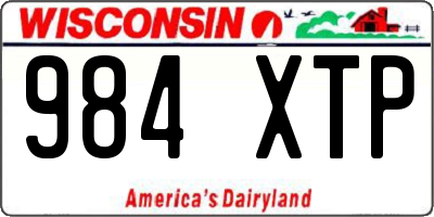 WI license plate 984XTP