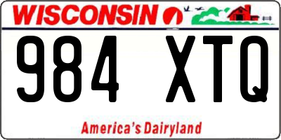 WI license plate 984XTQ
