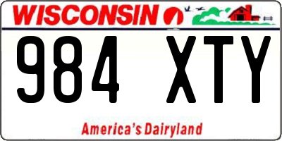 WI license plate 984XTY
