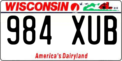 WI license plate 984XUB