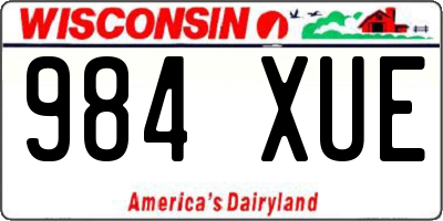 WI license plate 984XUE