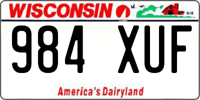 WI license plate 984XUF