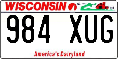 WI license plate 984XUG