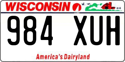 WI license plate 984XUH