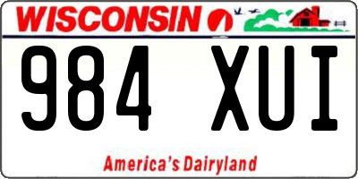 WI license plate 984XUI