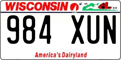 WI license plate 984XUN