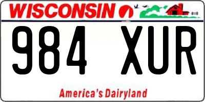 WI license plate 984XUR