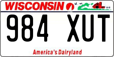 WI license plate 984XUT