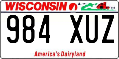 WI license plate 984XUZ