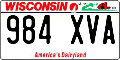 WI license plate 984XVA