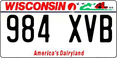 WI license plate 984XVB