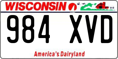 WI license plate 984XVD
