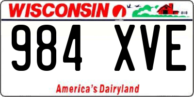 WI license plate 984XVE