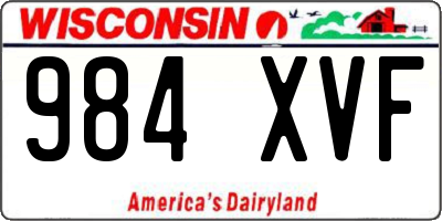 WI license plate 984XVF
