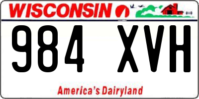 WI license plate 984XVH