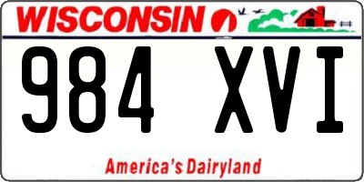 WI license plate 984XVI