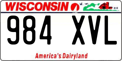 WI license plate 984XVL