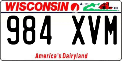 WI license plate 984XVM