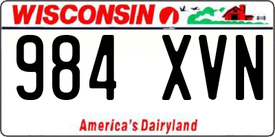 WI license plate 984XVN