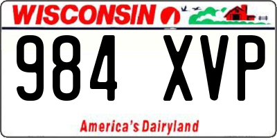 WI license plate 984XVP