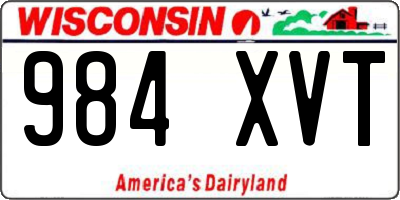 WI license plate 984XVT