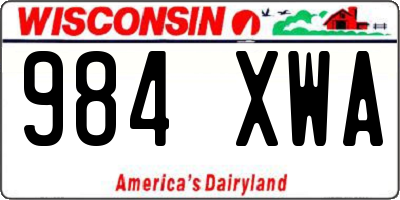 WI license plate 984XWA