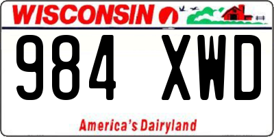 WI license plate 984XWD