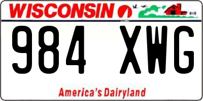 WI license plate 984XWG