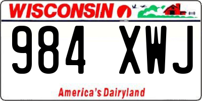 WI license plate 984XWJ