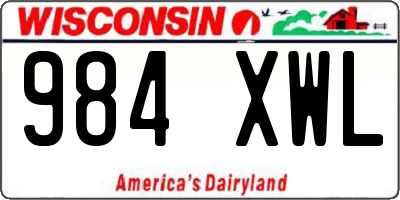 WI license plate 984XWL