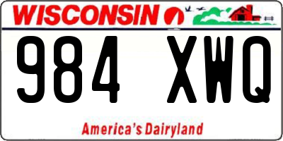 WI license plate 984XWQ