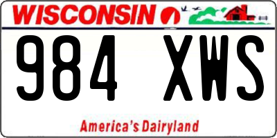 WI license plate 984XWS