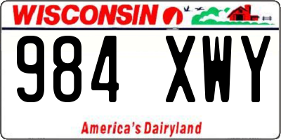 WI license plate 984XWY