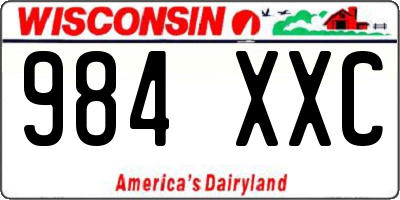 WI license plate 984XXC