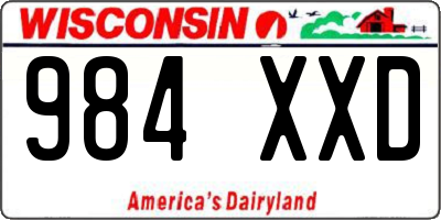 WI license plate 984XXD