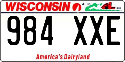 WI license plate 984XXE